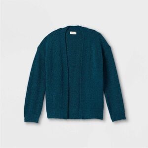 Cat & Jack Kids Girl Knit Sweater Teal Open Front Cardigan size M(7/8)